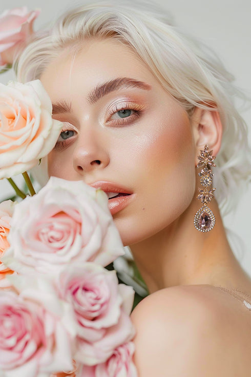 Blushing Rose Earrings