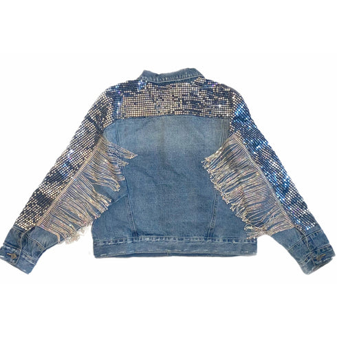 Crystal Bling Rich Denim Jacket