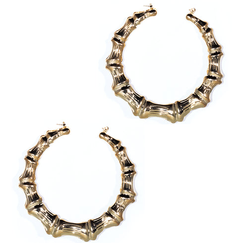 Lollipop Bamboo Hoop Earrings