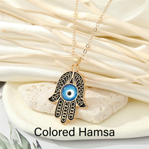Evil Eye Hamsa Necklace