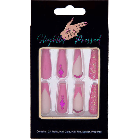 Poppin Pink Press On Nails